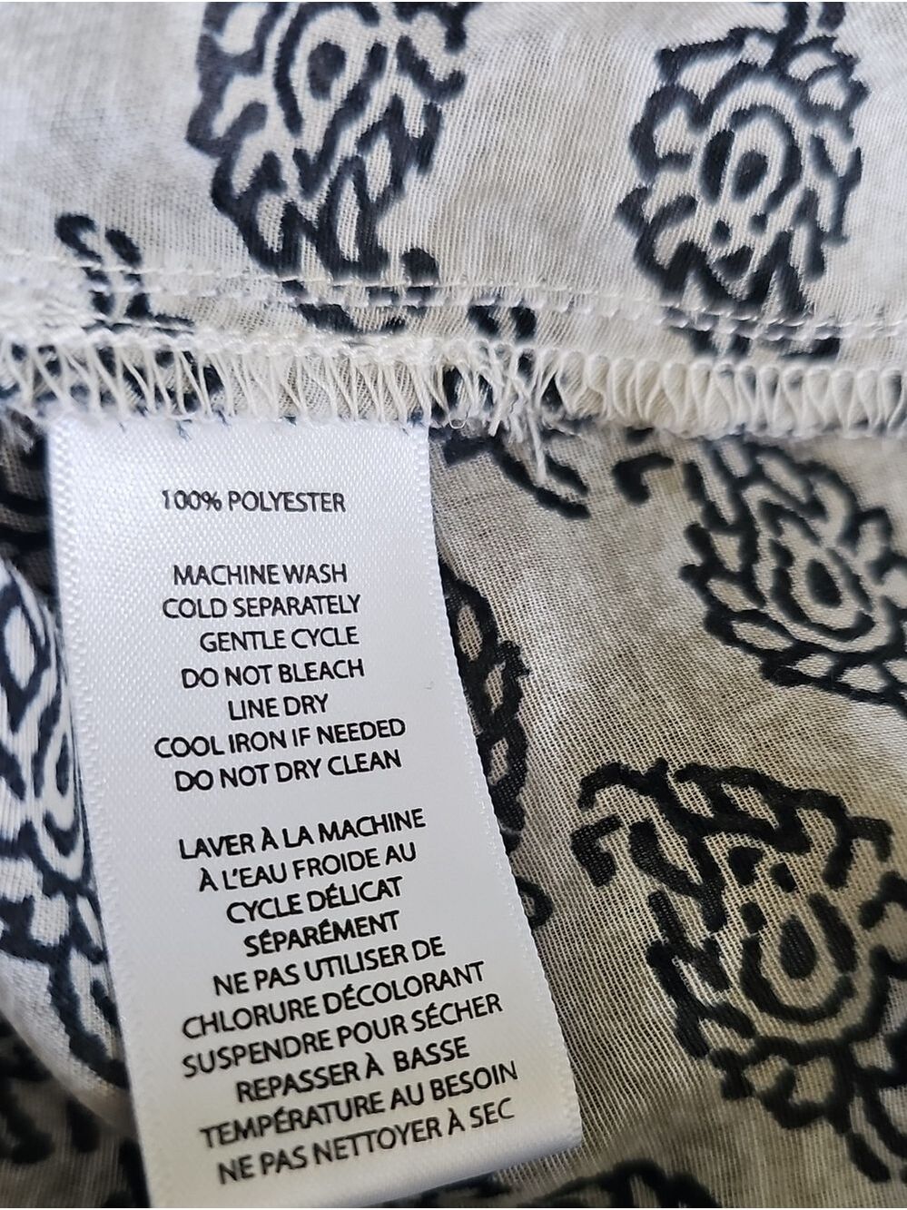 beachlunchlounge Black White Paisley Top Tie Strap - Picture 6 of 6